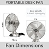 image:imageHunter Classic D12 Portable Desk Fan 12 inch 3 Speed Brushed Nickel 97315Brushed Nickel