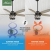 image:imageHunter Coral Bay Outdoor or Indoor Ceiling Fan 52 inch Noble Bronze  with LED Lights and Remote Control Standard Mount 5 Blades For Living Room Patio Porch Garage 59420Black