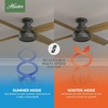 image:imageHunter Dempsey Indoor Ceiling Fan No Light Modern 52 inch Fresh White  Low Profile Mount Remote Control 4 Blades For Bedroom Living Room Kitchen 59248Noble Bronze finish