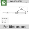 image:imageHunter Dempsey Indoor Ceiling Fan No Light Modern 52 inch Fresh White  Low Profile Mount Remote Control 4 Blades For Bedroom Living Room Kitchen 59248Noble Bronze finish