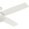 image:imageHunter Dempsey Indoor Ceiling Fan No Light Modern 52 inch Fresh White  Low Profile Mount Remote Control 4 Blades For Bedroom Living Room Kitchen 59248Fresh White finish
