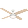 image:imageHunter Dempsey Outdoor or Indoor Ceiling Fan 52 inch Matte NickelFresh White