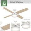 image:imageHunter Dempsey Outdoor or Indoor Ceiling Fan 52 inch Matte NickelFresh White