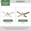 image:imageHunter Dempsey Outdoor or Indoor Ceiling Fan 52 inch Matte NickelMatte Nickel
