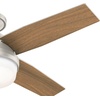 image:imageHunter Dempsey Outdoor or Indoor Ceiling Fan Quiet 44 inch Matte Black  with LED Light and Remote Control Low Profile Mount 4 Blades For Living Room Patio Porch Garage 50400Matte Nickel