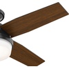image:imageHunter Dempsey Outdoor or Indoor Ceiling Fan Quiet 44 inch Matte Black  with LED Light and Remote Control Low Profile Mount 4 Blades For Living Room Patio Porch Garage 50400Matte Black