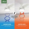 image:imageHunter Dempsey Outdoor or Indoor Ceiling Fan Quiet 44 inch Matte Black  with LED Light and Remote Control Low Profile Mount 4 Blades For Living Room Patio Porch Garage 50400Fresh White