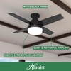 image:imageHunter Dempsey Outdoor or Indoor Ceiling Fan Quiet 44 inch Matte Black  with LED Light and Remote Control Low Profile Mount 4 Blades For Living Room Patio Porch Garage 50400Matte Black