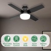 image:imageHunter Dempsey Outdoor or Indoor Ceiling Fan Quiet 44 inch Matte Black  with LED Light and Remote Control Low Profile Mount 4 Blades For Living Room Patio Porch Garage 50400Matte Black