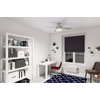 image:imageHunter Dempsey Outdoor or Indoor Ceiling Fan Quiet 44 inch Matte Black  with LED Light and Remote Control Low Profile Mount 4 Blades For Living Room Patio Porch Garage 50400Matte Nickel