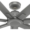 image:imageHunter Downtown Outdoor or Indoor Ceiling Fan 60 inch Matte Black  No Light Standard Mount Wall Control Quiet 7 Blades For Patio Porch Garage 51590Matte Silver