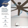 image:imageHunter Downtown Outdoor or Indoor Ceiling Fan 60 inch Matte Black  No Light Standard Mount Wall Control Quiet 7 Blades For Patio Porch Garage 51590Matte Bronze