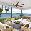 image:imageHunter Downtown Outdoor or Indoor Ceiling Fan 60 inch Matte Black  No Light Standard Mount Wall Control Quiet 7 Blades For Patio Porch Garage 51590Matte Bronze