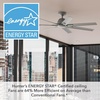 image:imageHunter Downtown Outdoor or Indoor Ceiling Fan 60 inch Matte Black  No Light Standard Mount Wall Control Quiet 7 Blades For Patio Porch Garage 51590Matte Silver