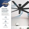 image:imageHunter Downtown Outdoor or Indoor Ceiling Fan 60 inch Matte Black  No Light Standard Mount Wall Control Quiet 7 Blades For Patio Porch Garage 51590Matte Black