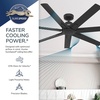 image:imageHunter Downtown Outdoor or Indoor Ceiling Fan 60 inch Matte Black  No Light Standard Mount Wall Control Quiet 7 Blades For Patio Porch Garage 51590Matte Silver