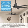 image:imageHunter Downtown Outdoor or Indoor Ceiling Fan 60 inch Matte Black  No Light Standard Mount Wall Control Quiet 7 Blades For Patio Porch Garage 51590Matte Black