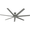 image:imageHunter Downtown Outdoor or Indoor Ceiling Fan 60 inch Matte Black  No Light Standard Mount Wall Control Quiet 7 Blades For Patio Porch Garage 51590Matte Silver