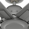 image:imageHunter Downtown Outdoor or Indoor Ceiling Fan 60 inch Matte Black  No Light Standard Mount Wall Control Quiet 7 Blades For Patio Porch Garage 51590Matte Silver
