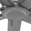 image:imageHunter Downtown Outdoor or Indoor Ceiling Fan 60 inch Matte Black  No Light Standard Mount Wall Control Quiet 7 Blades For Patio Porch Garage 51590Matte Silver