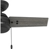 image:imageHunter Fan 36 inch Ceiling Fan with No Light Outdoor or Indoor Matte Black Ceiling Fan with Pull Chain for Porch Living Room Office Kitchen Garage 3 Blades Renewed