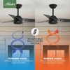 image:imageHunter Fan 36 inch Ceiling Fan with No Light Outdoor or Indoor Matte Black Ceiling Fan with Pull Chain for Porch Living Room Office Kitchen Garage 3 Blades Renewed