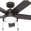 image:imageHunter Fan 44 inch Casual Noble Bronze Outdoor Ceiling Fan with LED Light Kit and Pull Chain Renewed