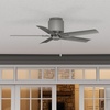 image:imageHunter Fan 44 inch Ceiling Fan with Pull Chain and No Light Outdoor or Indoor Matte Silver Ceiling Fan for Porch Living Room Office Kitchen Garage Renewed