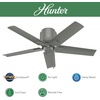 image:imageHunter Fan 44 inch Ceiling Fan with Pull Chain and No Light Outdoor or Indoor Matte Silver Ceiling Fan for Porch Living Room Office Kitchen Garage Renewed