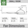 image:imageHunter Fan 44 inch Contemporary Fresh White Finish Outdoor Ceiling Fan with 6 Blades RenewedFresh White