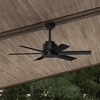 image:imageHunter Fan 44 inch Contemporary Fresh White Finish Outdoor Ceiling Fan with 6 Blades RenewedMatte Black