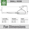 image:imageHunter Fan 44 inch Contemporary Fresh White Finish Outdoor Ceiling Fan with 6 Blades RenewedMatte Black