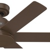 image:imageHunter Fan 44 inch Contemporary Fresh White Finish Outdoor Ceiling Fan with 6 Blades RenewedMatte Bronze