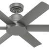 image:imageHunter Fan 44 inch Contemporary Fresh White Finish Outdoor Ceiling Fan with 6 Blades RenewedMatte Silver