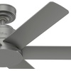 image:imageHunter Fan 44 inch Contemporary Fresh White Finish Outdoor Ceiling Fan with 6 Blades RenewedMatte Silver