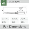 image:imageHunter Fan 44 inch Contemporary Fresh White Outdoor Ceiling Fan with Pull Chain RenewedMatte Black
