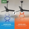 image:imageHunter Fan 44 inch Contemporary Fresh White Outdoor Ceiling Fan with Pull Chain RenewedMatte Black