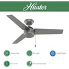 image:imageHunter Fan 44 inch Contemporary Fresh White Outdoor Ceiling Fan with Pull Chain RenewedMatte Silver
