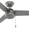 image:imageHunter Fan 44 inch Contemporary Fresh White Outdoor Ceiling Fan with Pull Chain RenewedMatte Silver