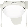 image:imageHunter Fan 44 inch Low Profile Fresh White Finish IndoorOutdoor Ceiling Fan with LED Light Kit and Pull Chain Renewed