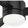 image:imageHunter Fan 44 inch Low Profile Matte Black IndoorOutdoor Ceiling Fan with Light Kit and Remote Control Renewed