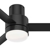 image:imageHunter Fan 44 inch Low Profile Matte Black IndoorOutdoor Ceiling Fan with Light Kit and Remote Control Renewed