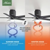 image:imageHunter Fan 44 inch Low Profile Matte Black Outdoor Ceiling Fan with 5 Blades and Pull Chain Renewed
