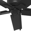 image:imageHunter Fan 44 inch Low Profile Matte Black Outdoor Ceiling Fan with 5 Blades and Pull Chain Renewed
