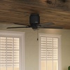 image:imageHunter Fan 44 inch Low Profile Matte Black Outdoor Ceiling Fan with 5 Blades and Pull Chain Renewed