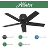 image:imageHunter Fan 44 inch Low Profile Matte Black Outdoor Ceiling Fan with 5 Blades and Pull Chain Renewed