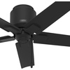 image:imageHunter Fan 44 inch Low Profile Matte Black Outdoor Ceiling Fan with 5 Blades and Pull Chain Renewed