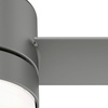 image:imageHunter Fan 44 inch Low Profile Matte Silver Outdoor Ceiling Fan with LED Light Kit and Remote Control Renewed