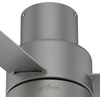 image:imageHunter Fan 44 inch Low Profile Matte Silver Outdoor Ceiling Fan with LED Light Kit and Remote Control Renewed