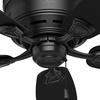 image:imageHunter Fan 48 inch Low Profile Matte Black Outdoor Ceiling Fan 5 Blade Renewed